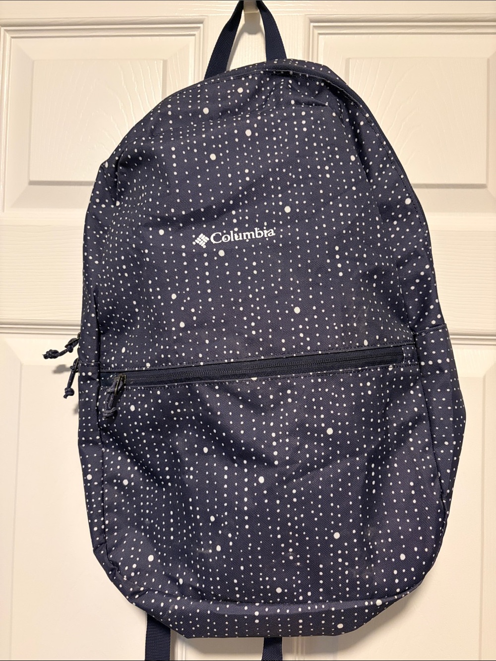 Columbia Navy Backpack with White Dot Print